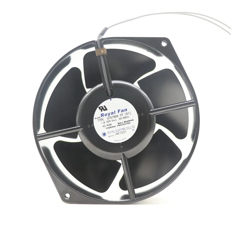 

ROYALFAN UT676DX-TP 200V AC 17255 172x160x55mm 43/40W 2800RPM 3000RPM Yaskakwa inverter metal high temperature axial cooling fan