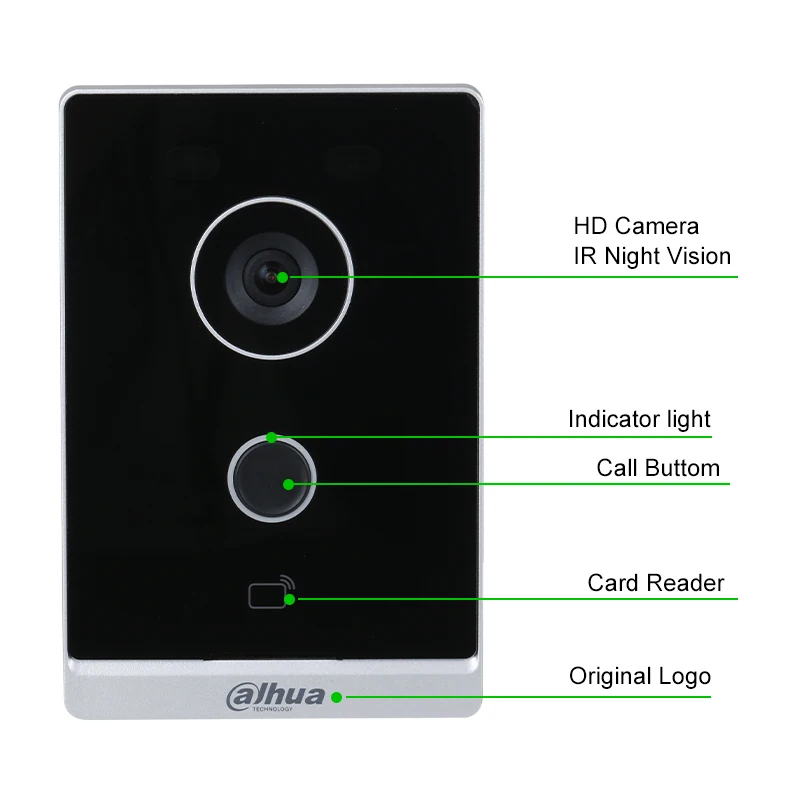 Dahua оригинальный VTO2211G-P VTO2211G-WP WiFi видео дверной звонок тонкий легкий ip-домофон