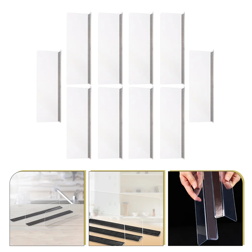 

10pcs Shelf Divider Clear Plastic Shelves Dividers Supermarket Shelf Dividers Clear Closet Dividers Acrylic Sweater Dividers