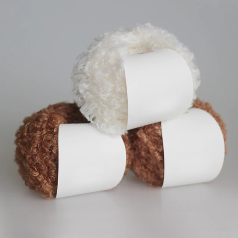 2 шт. 60 м кудрявая ультраплотная шерстяная пряжа полиэстер шерсть имитация плюша