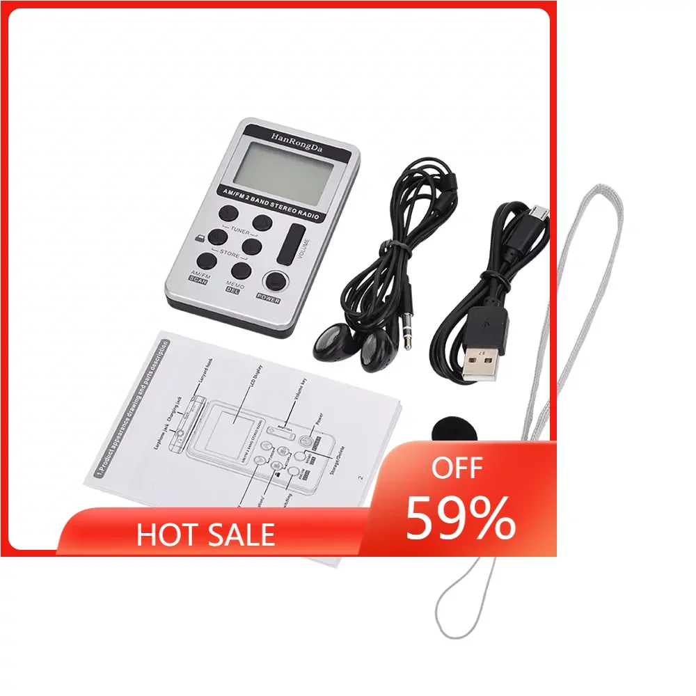 

DAB/DAB Digital Radio Bluetooth-compatible 4.0 Pocket Mini Portable Radio Earphone MP3 Micro-USB