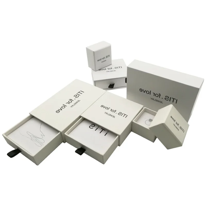 

Luxury cardboard paper ring custom jewelry box with logo