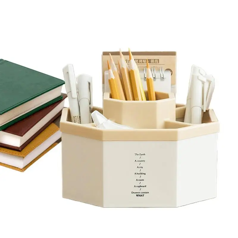 

Cute Rotating Pen Holder Pencil Organizer Pen Storage Container Desktop Storage Box Pencil Organizer School Stationery