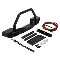 metal front bumper with led light for axial scx10 scx10 ii 90046 traxxas trx4 110 rc crawler car upgrade parts