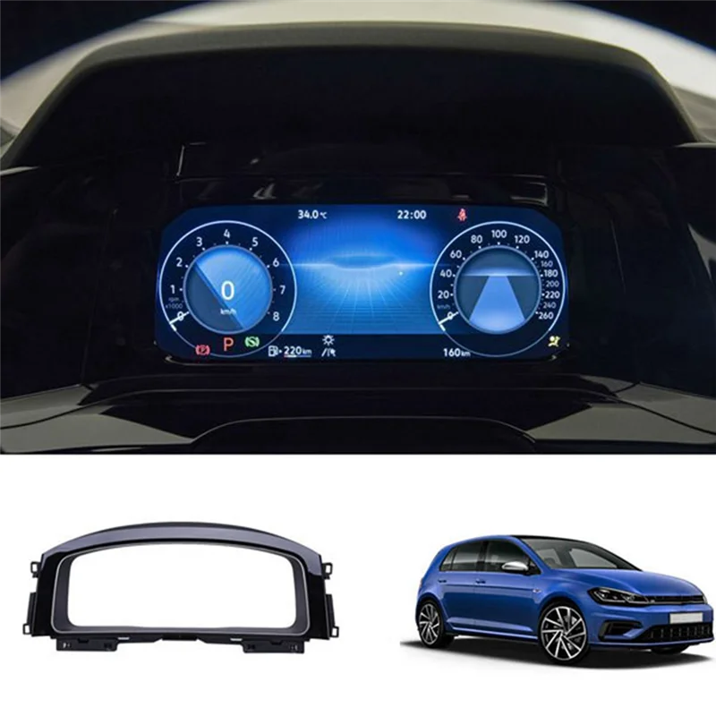 

5GG 854 377 AAH Car Glossy Black LCD Meter Instrument Panel Frame Replacement for-VW Golf 7 MK7 2013-2017