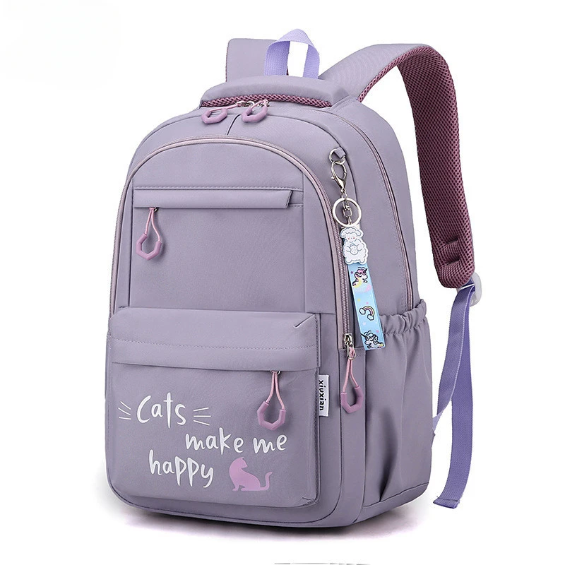 

Fengdong Kawaii school Backpack for Girls cute School Bags Waterproof bookbag Teens College Student Large Travel Shoulder Bag