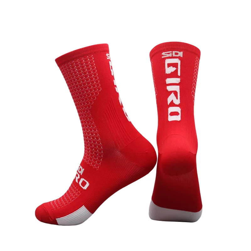 SIDI-GIRO 4pairs 2023 New Cycling Socks Bike Nurse Compression Road Bike Running Mtb Knee-high White Sports Funny Brand Black