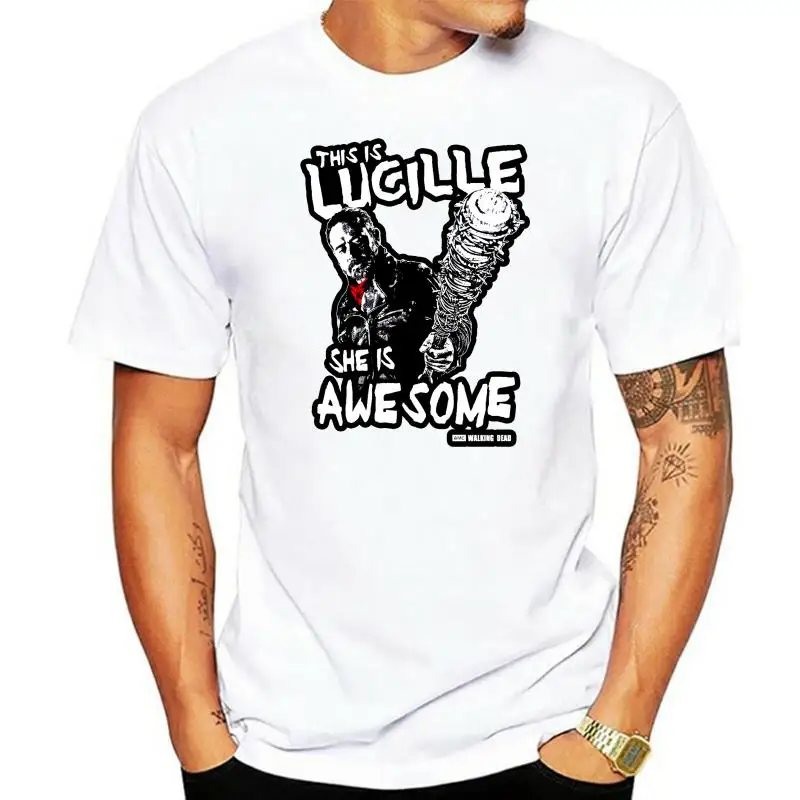 

New The Walking Dead Negan Lucille Baseball Bat She I Men Black T Shirt S 3Xl