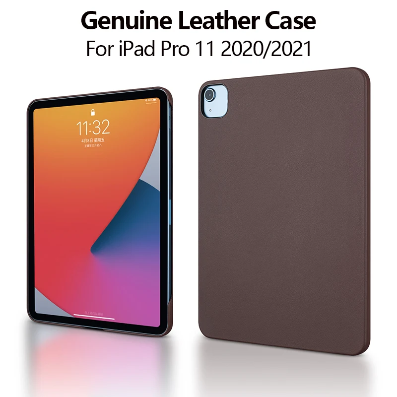 

Genuine Leather Case for New Apple iPad Pro 11 2022 High Quality Business Back Cover For iPad Pro 12.9 2022