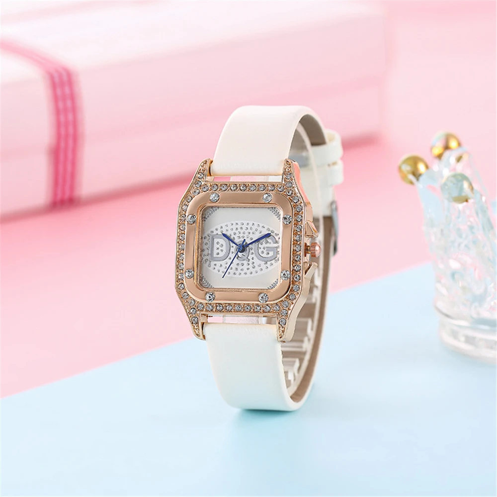 Luxury Rose Gold Starry Sky Dial Dress Watch For Women Simple Rhinestone Business Quartz Clock Wristwatch Leather Reloj Mujer