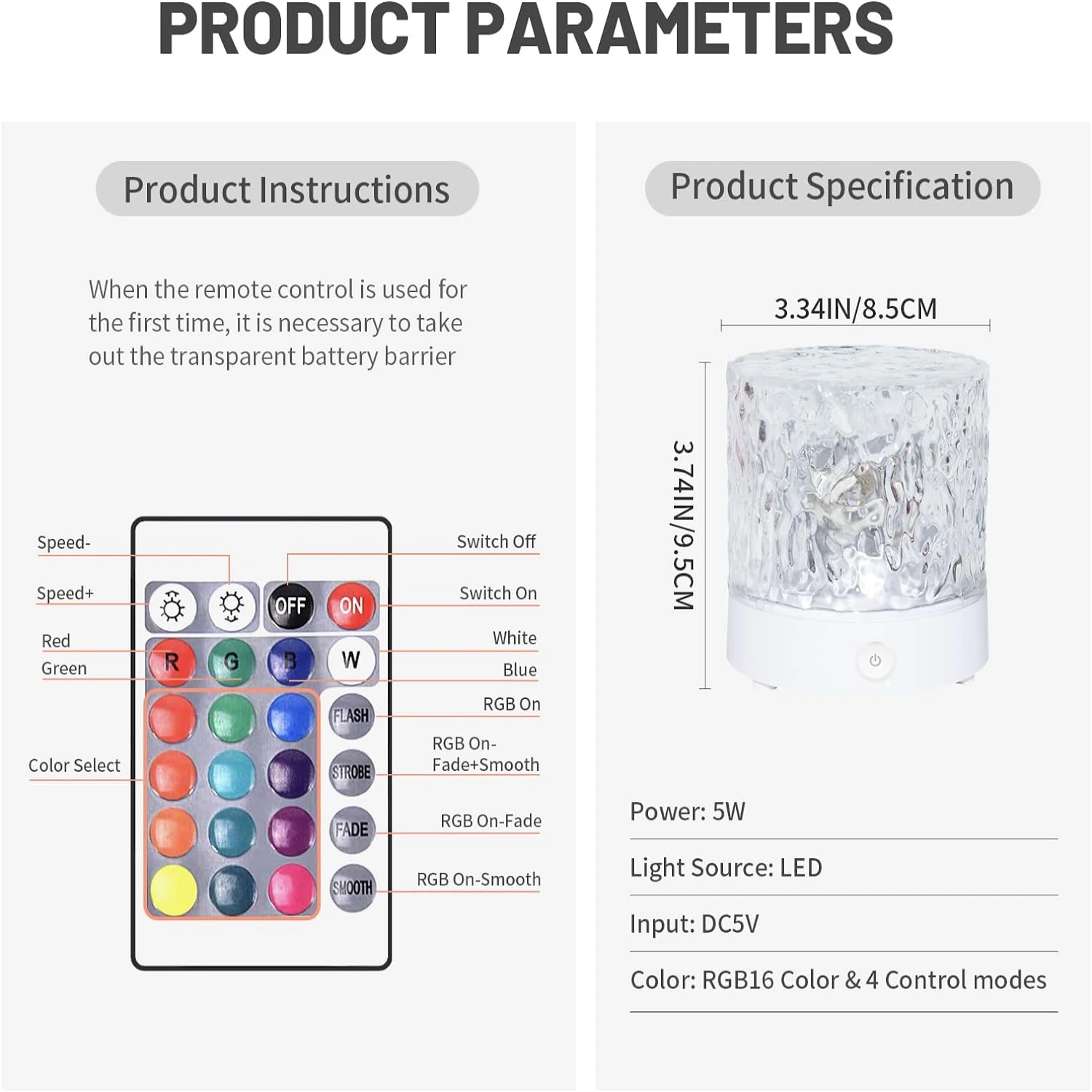 Идеальный потрясающий USB-ночник с водной рябью для создания праздничной