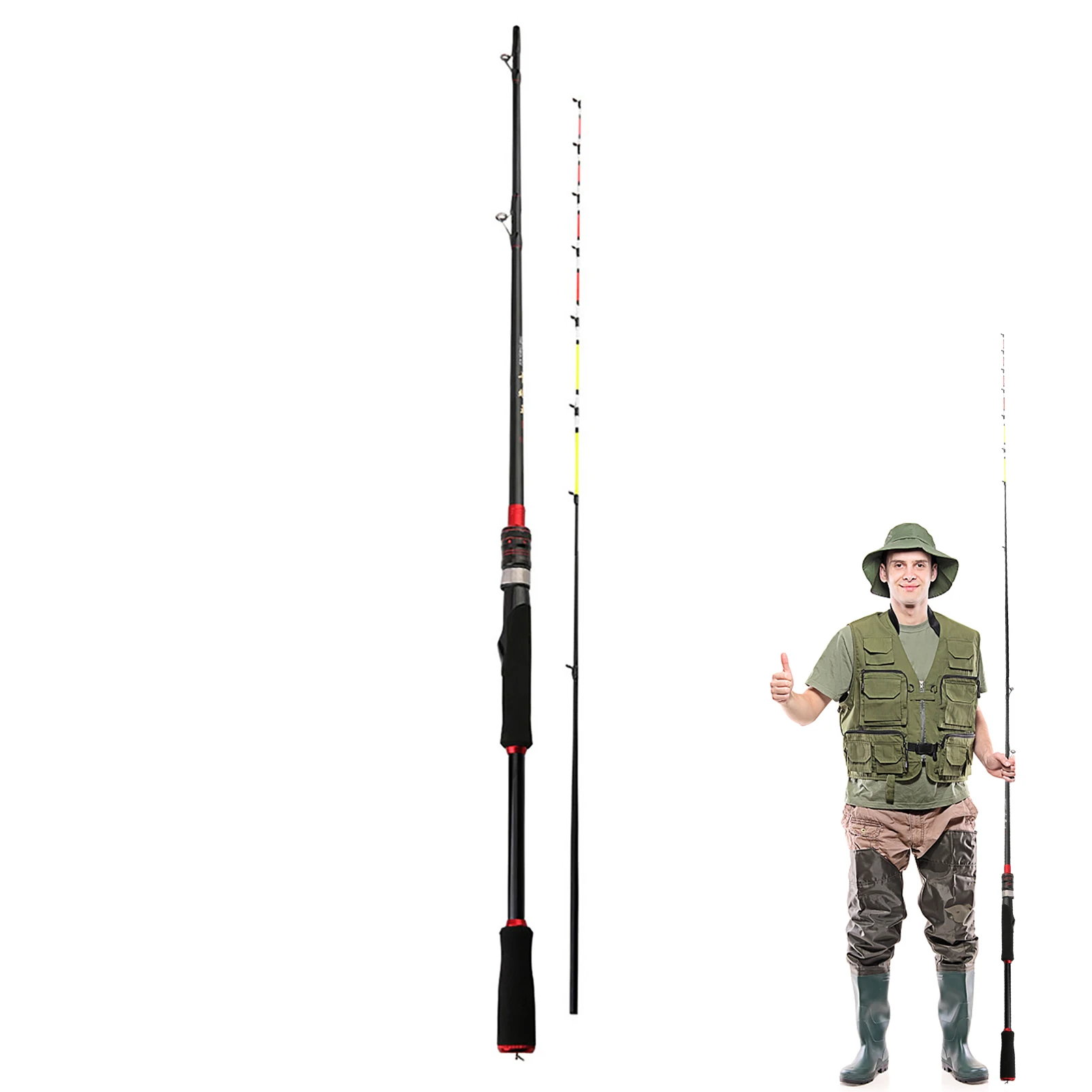

Fishing Rod FRP Soft Tail Raft Fishing Rod Long Casting Rod Shore Cast Fishing Rod Wild Fishing Professional Fishing Rod