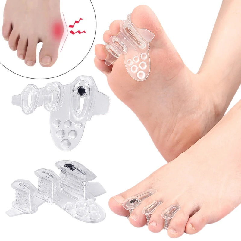 2 пары силиконовых разделителей пальцев ног уход за ногами корректор бурсита