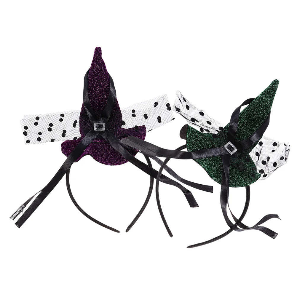 

Witchhat Headpiece Hair Headwear Mini Band Pointed Pointy Party Favor Headbands Costume Headband Cosplay Accessories