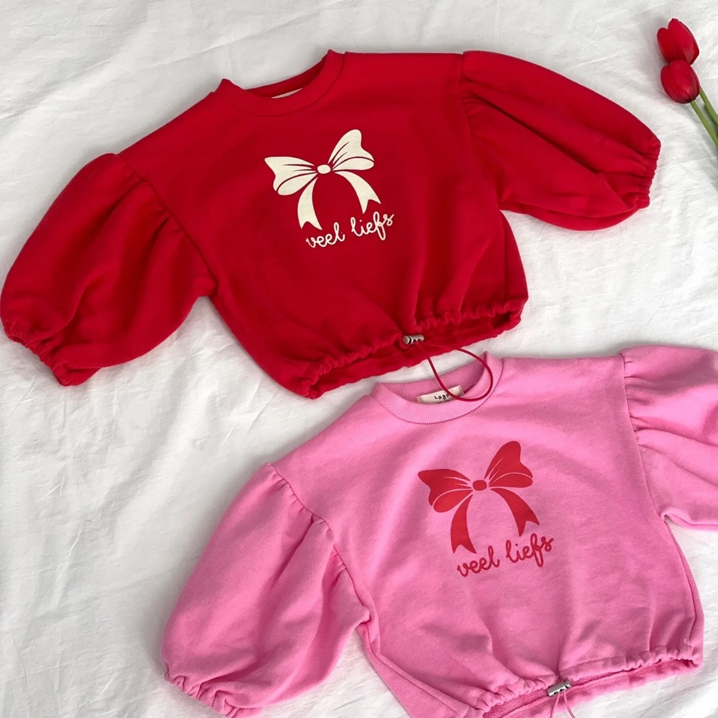 

2022 Autumn New Children Boy Clothes Bow Print Long Sleeve T-shirt For Girl Infant 9m-4t Boy Baby Letter Tops Kid Cotton Tees