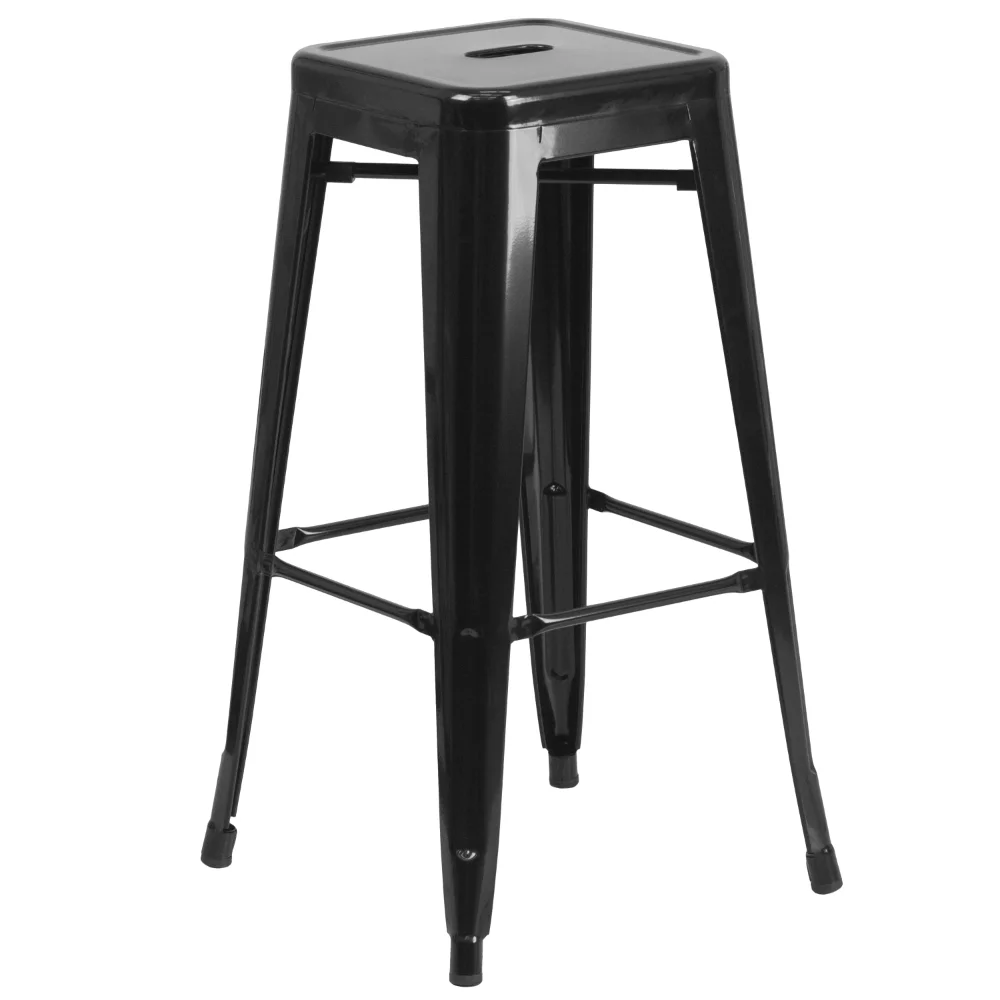 

Flash Furniture Commercial Grade 30" High Backless Black Metal Indoor-Outdoor Barstool with Square Seat display cabinet