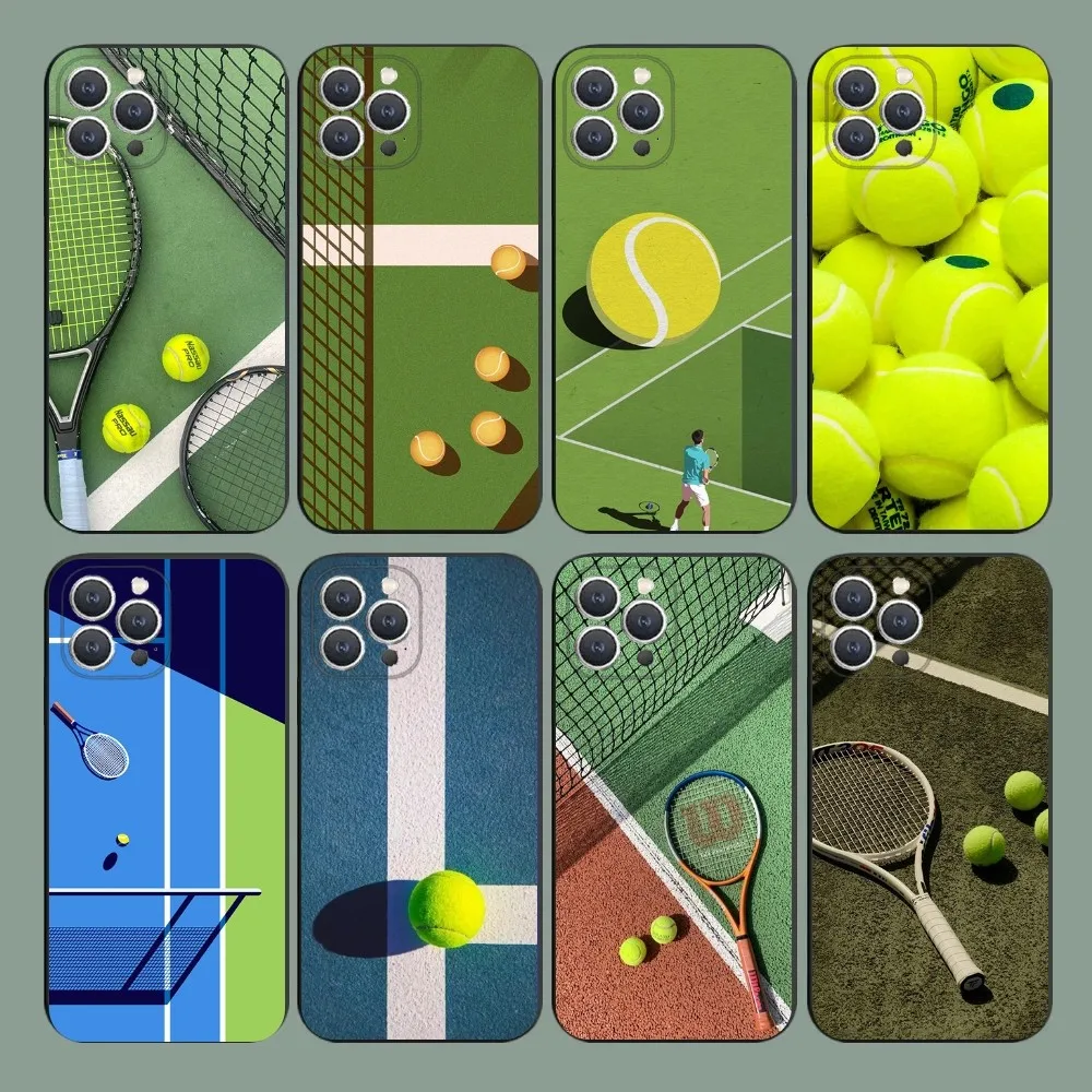 Чехол для телефона Tennis Sport iPhone 15 14 13 12 11 Plus Pro Max XS XR SE Mini 8 7 мягкий силиконовый черный - Цена: 703