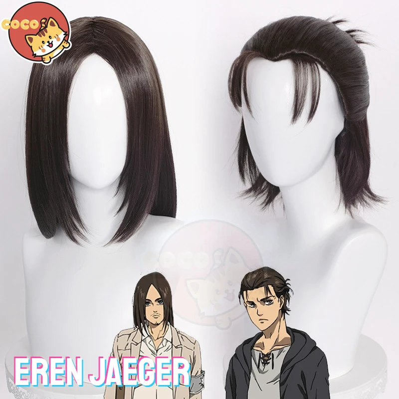 

CoCos Anime Attack on Titan: The Final Season Eren Jaeger Cosplay Wig Anime Cos Attack on Titan Cosplay Eren Cosplay Black Hair