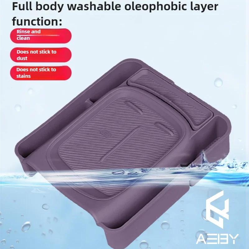 Фото AEBY для Leapmotor B10 2025-2026 входная консоль, беспроводное зарядное устройство, силиконовый коврик для зарядки, автомобильный держатель для телефона, аксессуары для интерьера №5