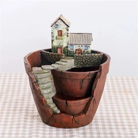 retro farmhouse flower pot for succulents plants decorative planter mini bonsai flowerpot fairy home garden desktop decor
