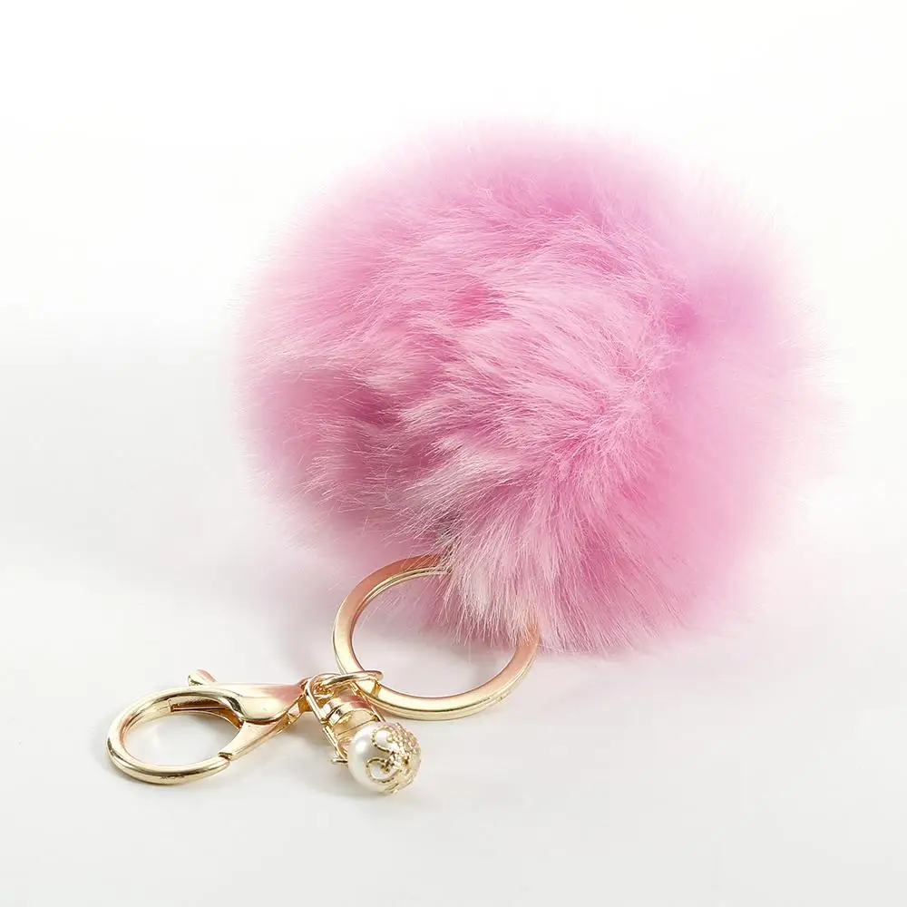 

NEW Cute Imitation Rabbit Hair Key Chain Gift Car Keychains Hair Ball For Women Bag Pendant Decoration Charms Keyring