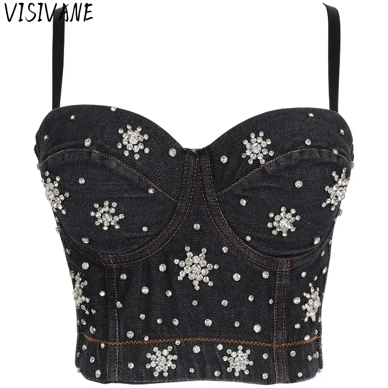 

Visivane Summer Party Women Clothing Clothes Vetement Femme Bastet Cowboy Stage Performance Y2k Tops Sexy Club Fashion Sling