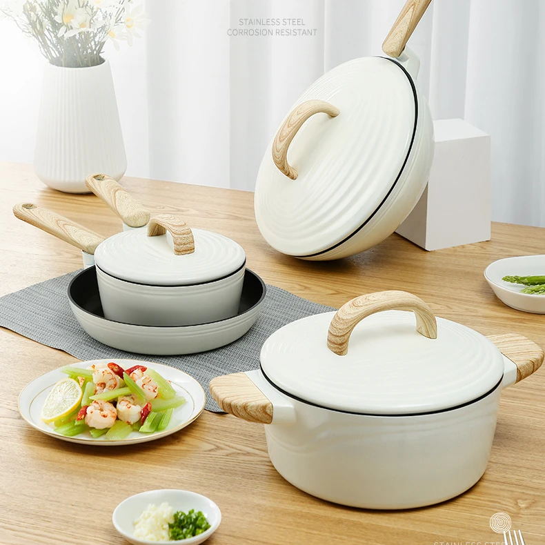 

Nordic Nonstick Soup Stock Pots Household Instant Noodle Pot Mini Milk Stew Boiling Pot Casserole Cuisine Kitchenware