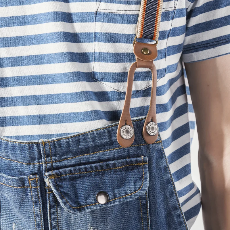 Denyblood Jeans Mens Distressed Jeans Ripped Cotton Denim Overalls Bib Pants Jumpsuit for Mens 2022Fashion Casual Pants K3313