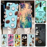 summer cool coconut for oneplus 9 9r nord ce 2 n10 n100 8t 7t 6t 5t 8 7 6 pro plus 5g silicone phone case cover