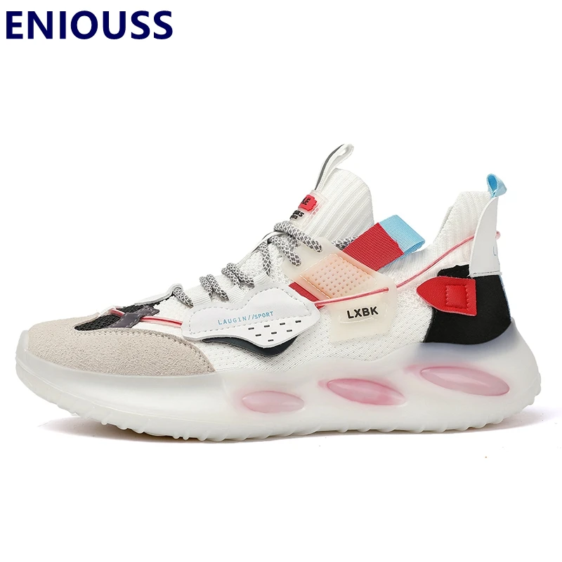

Дышащие летние мужские кроссовки ENIOUSS, модная качественная уличная удобная повседневная обувь на шнуровке