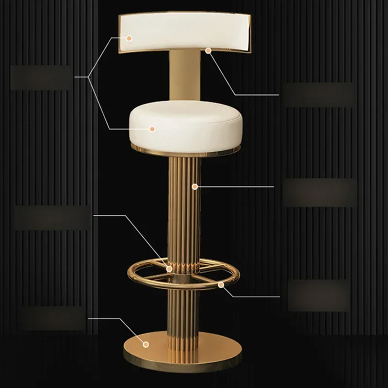 

Современные барные стулья в скандинавском стиле INS, роскошные высокие поворотные барные стулья, барная стойка, дизайнерская мебель для ресторана, железная, золотая, Stuhl WK