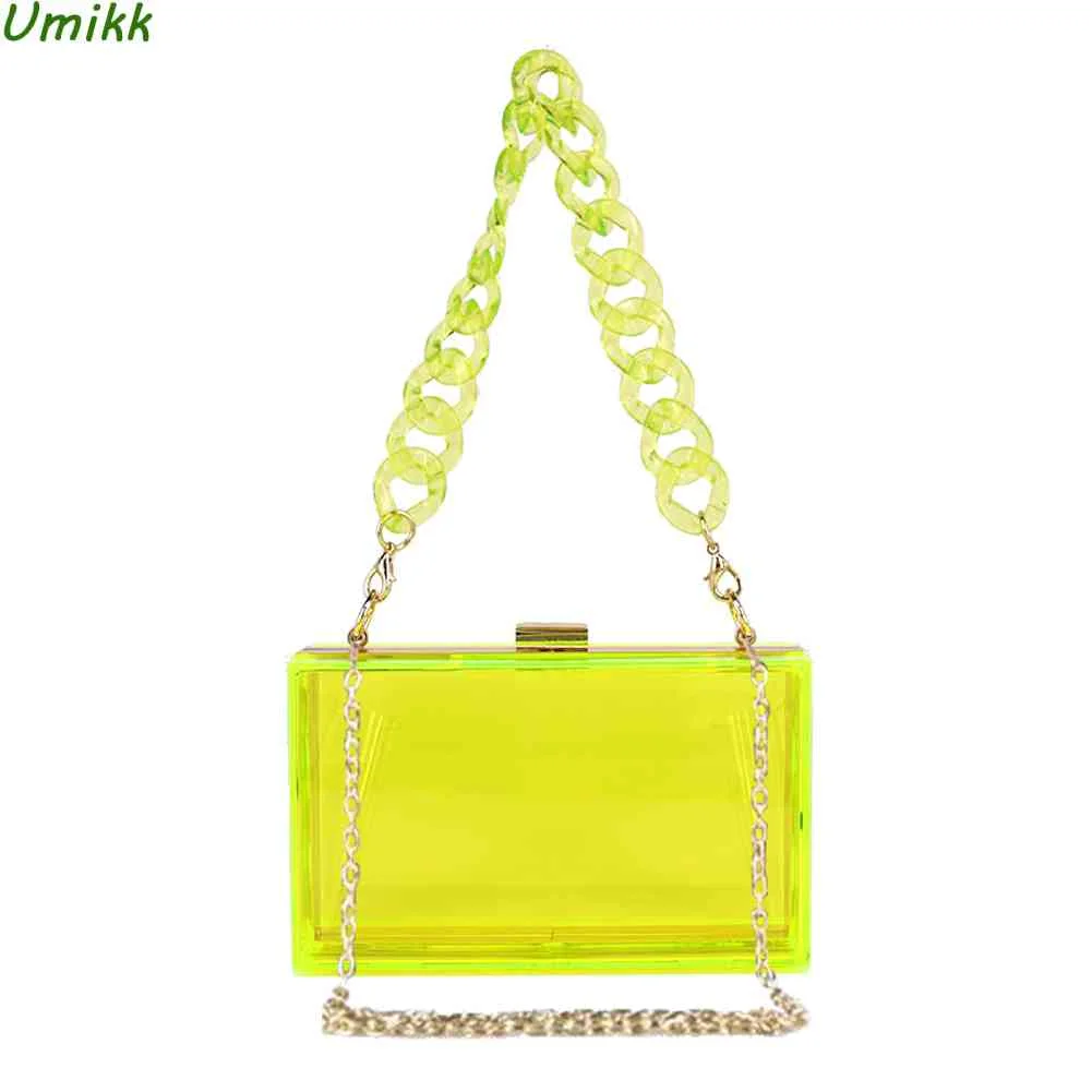 

Luxury Fashion Bag Woman Elegant Gorgeous Transparent Acrylic Candy Party Chains Exquisite Handbags Embellished Dress Wrist Bag