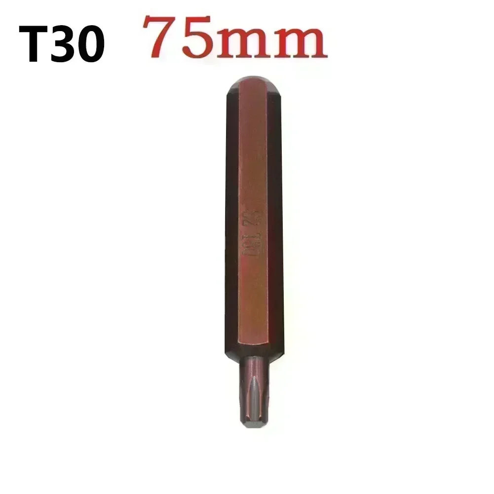 

1 шт. электрическая отвертка Torx Star 30/75 мм с шестигранным хвостовиком T20/T25/T30/T40/T45/T50/T55 винт Reomaval ручные инструменты ремонтный комплект бит