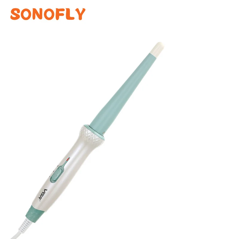 SONOFLY Professional 30mm Conical Curling Iron Electric Home Smart Hair Curler Roller Temperature Adjustment Styling Tools v-596