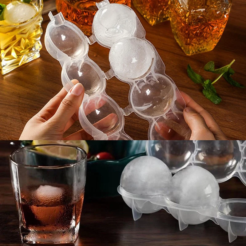 New Ice Ball Mold Ice Ball Maker DIY Ice Cream Moulds Whiskey Cocktail Sphere Round Ice Cube Mold Bar Party Kitchen Accessories