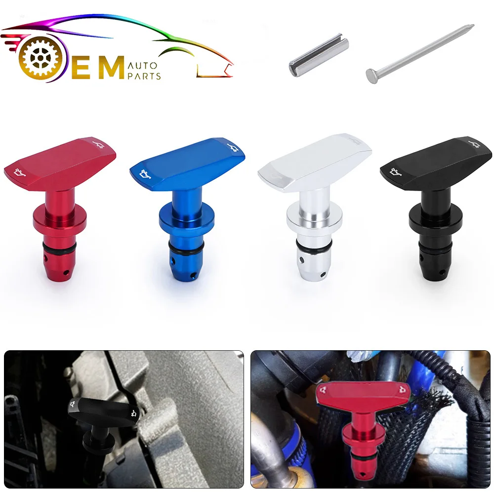 

Car Oil Dipstick Pull Handle Engine Oil Pullhandle Aluminum Billet For 99-2011 Mustang GT V8 GT500
