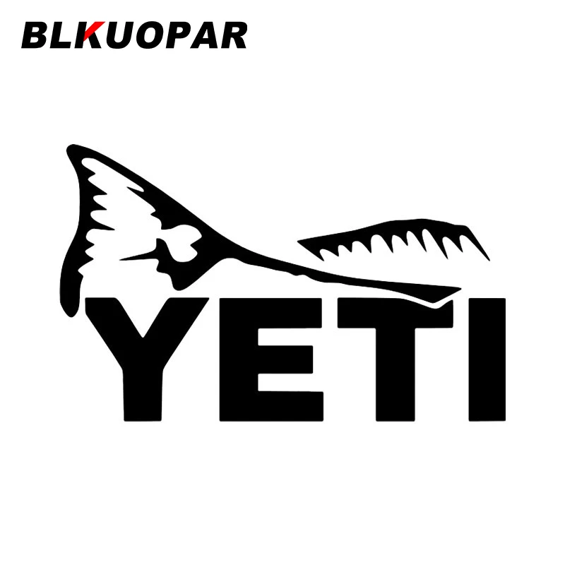 

BLKUOPAR Yeti рыба Охота Смешные виниловые наклейки на машину индивидуальная наклейка окклюзия царапины бампер окна автомобильные аксессуары Де...