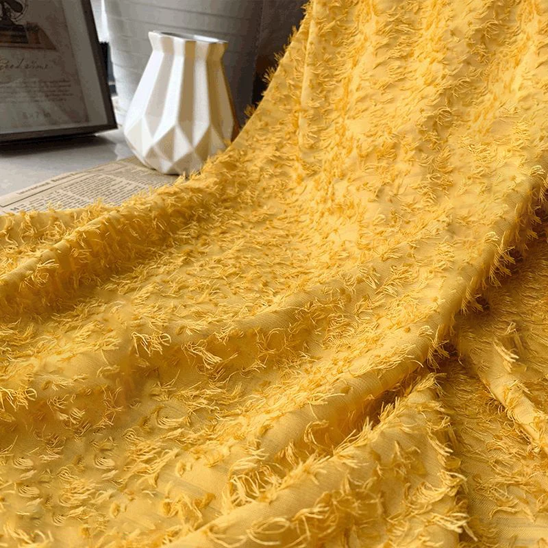 Жаккардовая вырезанная Цветочная кисточка ткань Сделай Сам женский топ рубашка платье ткань 50 см x 150 см