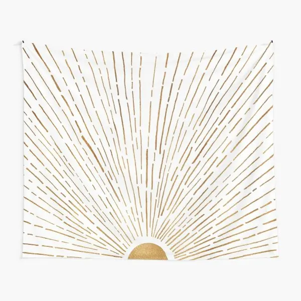 

White Gold Sunset Tapestry Decoration Wall Towel Blanket Beautiful Printed Decor Room Home Living Colored Hanging Yoga Travel