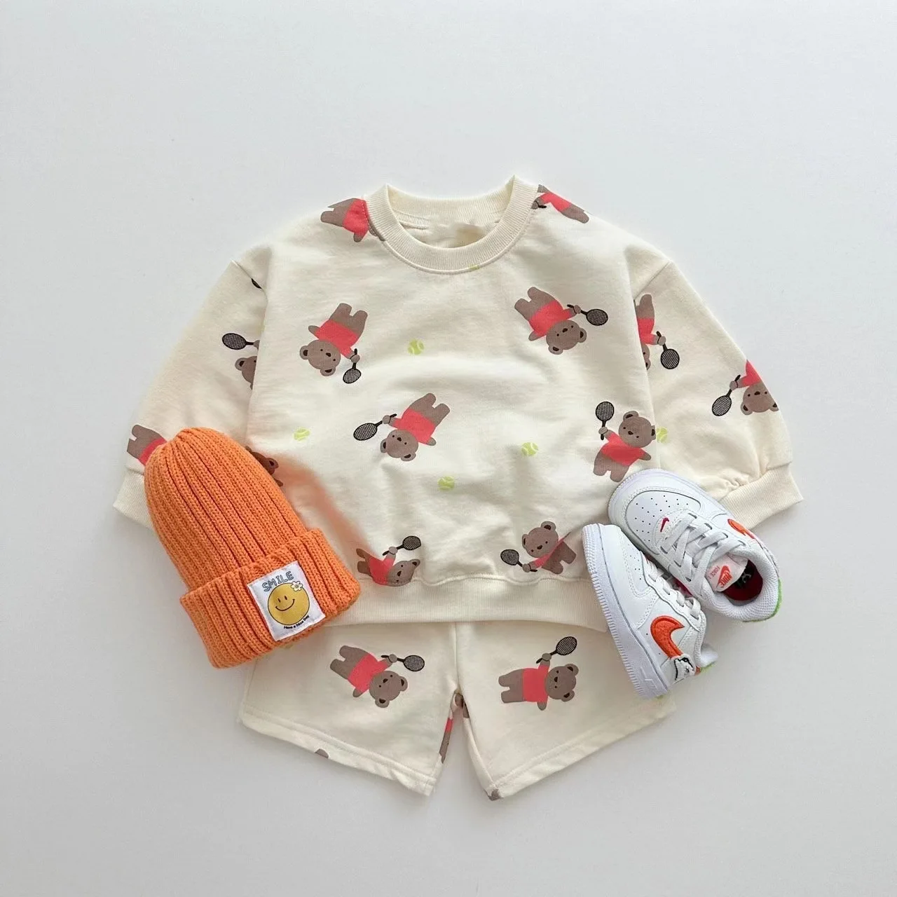 

Autumn Kid Tracksuit Boy Baby Cartoon Rabbit Long Sleeve Casuas Tops +Pants 2pcs Girl Children Cotton Cute Bear Sweatshirt Suit