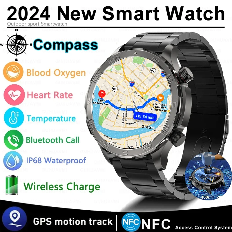 Смарт-часы Huawei Xiaomi с GPS-трекером и функцией вызова