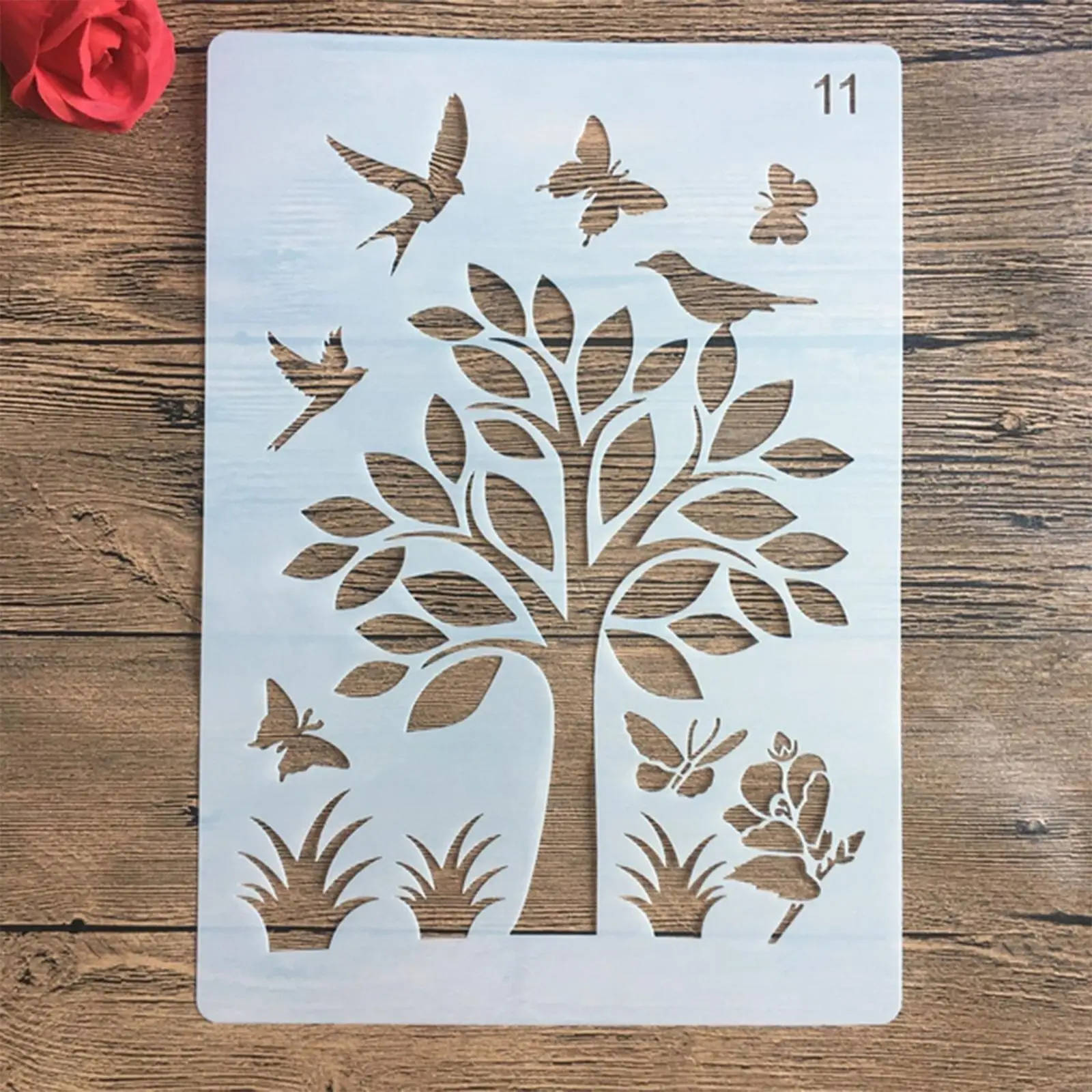 

12 шт., трафареты для украшения стен