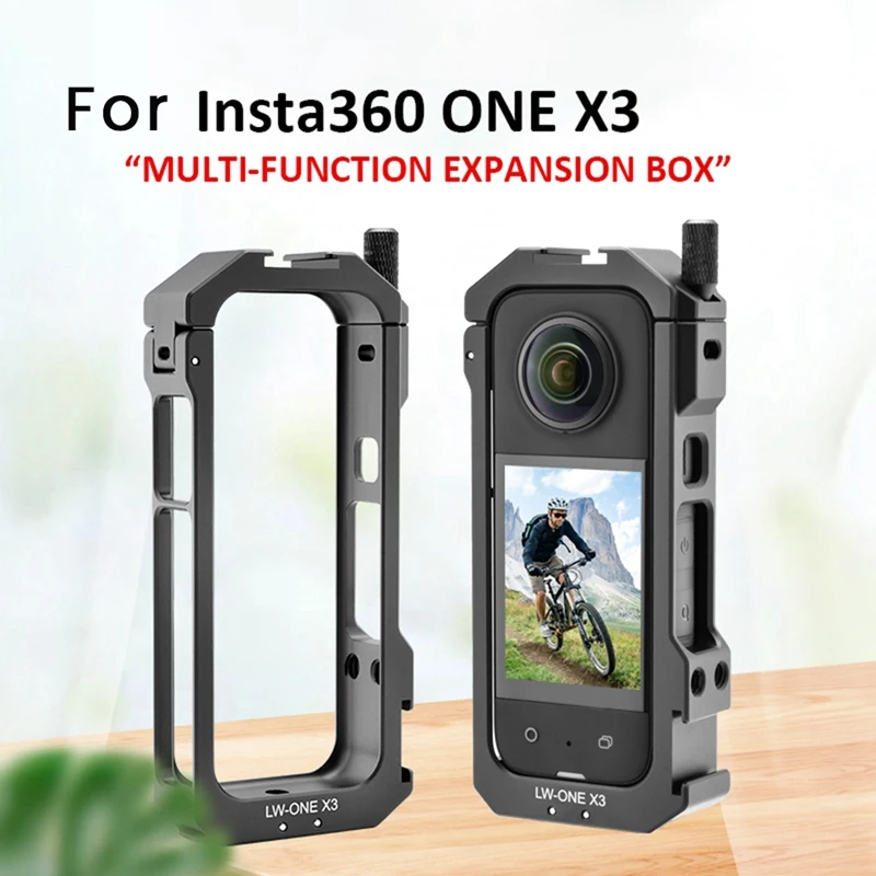 

Sports Camera Cage For Insta360 X3 Camera Video Protective Case Cover Extended Frame With 1/4 Screw Cold Shoe Spare Parts
