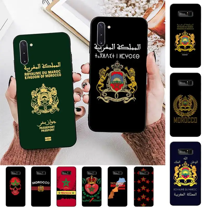 

Morocco Flag Passport Phone Case for Samsung Note 5 7 8 9 10 20 pro plus lite ultra A21 12 72