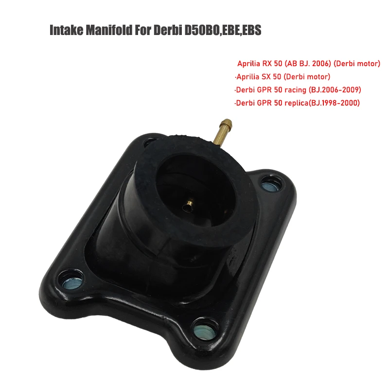 Фото Впускной коллектор карбюратора для Derbi D50BO EBE EBS GPR 50 Aprilia RX SX 50, Ansaugst информационный впускной интерфейс карбюратора мотоцикла №1