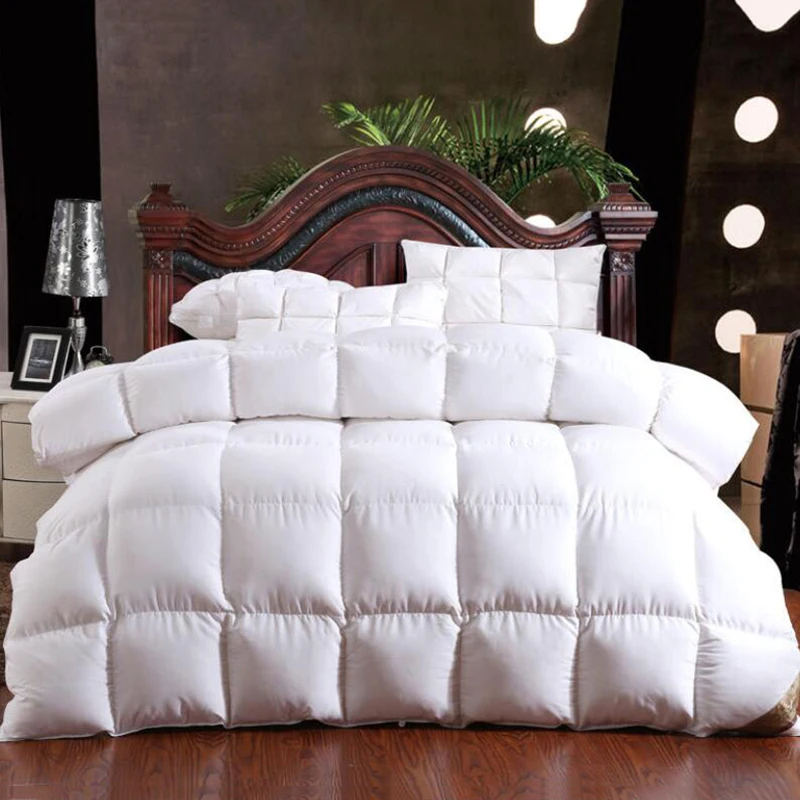 

VESCOVO winter warm quilts duvet insert blanket filler 220*240 heavy goose down comforter king queen Twin Size