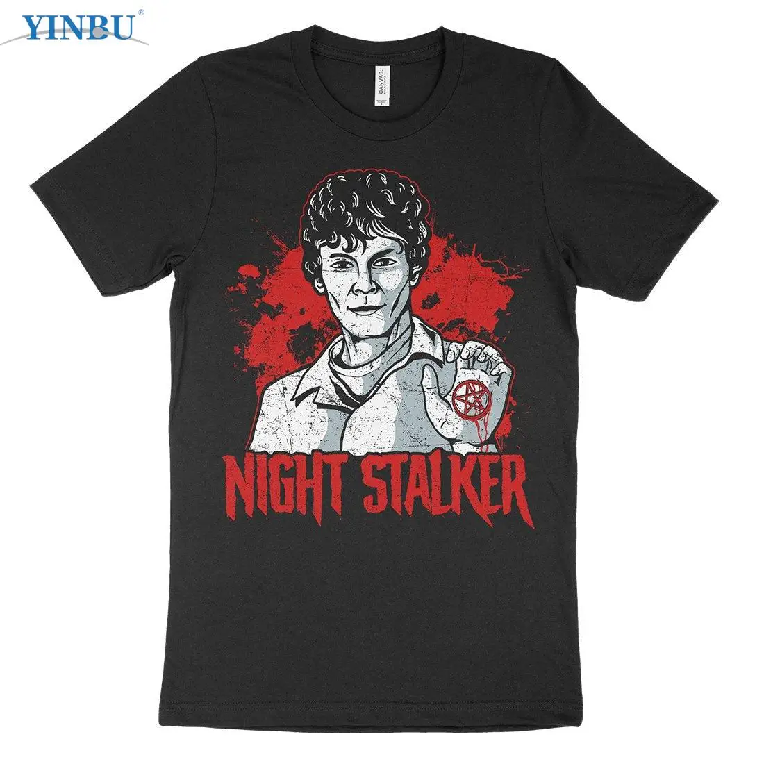 

Night Stalker Richard Ramirez Printed t-shirt YINBU Brand 2023 High quality Graphic Tee