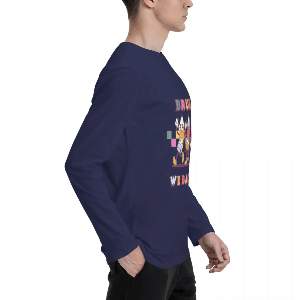 Удобная мужская футболка с длинным рукавом Bruh_we_back мягкая и легкая отлично