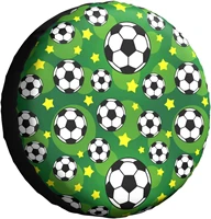 soccer ball pattern spare tire cover wheel protectors weatherproof universal for suv truck car 15