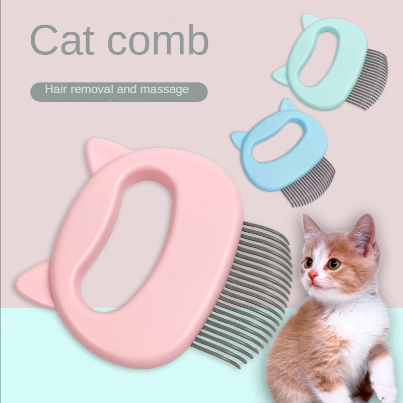 

Cat Comb Pet Shell Comb Long and Short Hair Comb Artifact Open Knot To Remove Floating Hair Cat Ear Type Cleaning Tool 1pcs